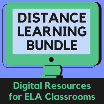 Preview of Distance Learning Packet for Secondary ELA: Reading Worksheets & Writing Prompts