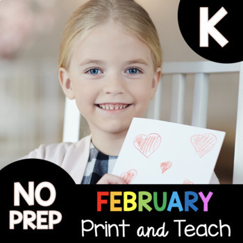 Preview of Independent Worksheets - February packet for Kindergarten - Valentine's Day