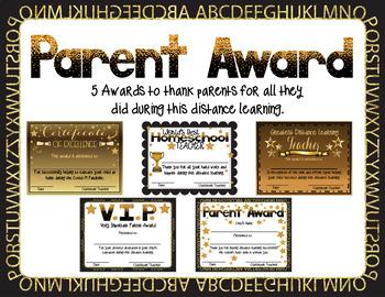 Preview of Awards | Distance Learning Parent Awards!!!