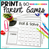Distance Learning Parent Print & Go Games