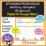 Distance Learning Persuasive/Opinion Writing Graphic Organ