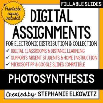 Preview of Photosynthesis Digital Activities | Distance Learning