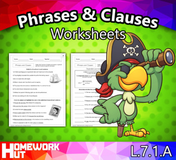 Preview of Phrases and Clauses Worksheets