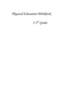 Preview of Physical Education Medical Tutor Workbook Grades 3-5