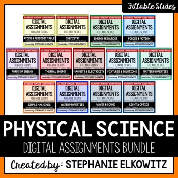 Preview of Physical Science Digital Activities | Distance Learning & Digital Classrooms