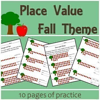 Preview of Distance Learning Place Value Activities Fall Theme