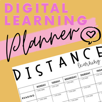 Preview of Distance Learning Planner / Daily Agenda