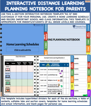 Preview of Distance Learning Planning Notebook for Parents (FREE)