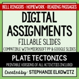 Plate Tectonics Digital Assignments | Distance Learning & 