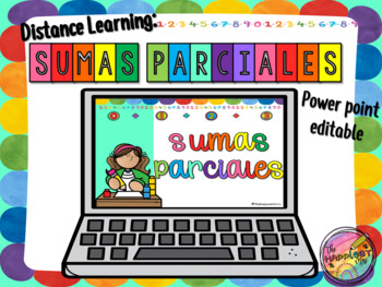 Preview of Distance Learning - Power point: Sumas parciales SPANISH VERSION