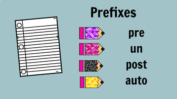 Preview of Distance Learning: Prefix Practice 