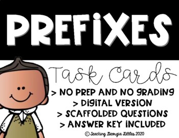 Preview of Distance Learning Prefix Task Cards (Digital and Print)