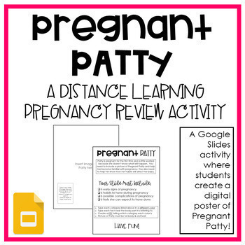 Preview of Distance Learning: Pregnant Patty | Pregnancy Review Activity | Child Dev | FCS