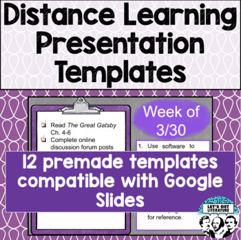 Preview of Distance Learning Presentation Templates