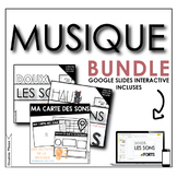 Interactive Primary French Music Bundle - Google Slides & Print!