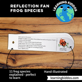 Frog species reflection fan - for classes and homeschooling