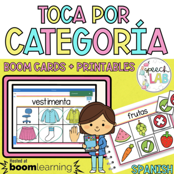 Preview of Distance Learning + Printables Category Sorting in Spanish