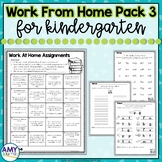 Kindergarten Work From Home Choice Board 3