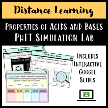Preview of Distance Learning: Properties of Acids and Bases Virtual Simulation Lab