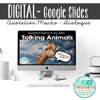 Preview of Distance Learning Quotation Marks (Dialogue) - Talking Animals Practice