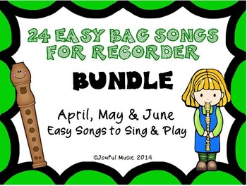 Preview of RECORDERS 24 Easy Recorder BAG Songs BUNDLE #2