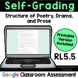 RL5.5 Structure of Poetry Quiz [DIGITAL + PRINTABLE]