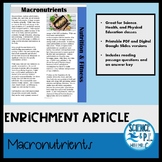 Distance Learning Reading Article: Macronutrients (Google 