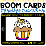 Distance Learning | Reading Comprehension BOOM CARDS | Cupcakes