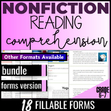 6th 7th Grade Nonfiction Reading Comprehension Passages an