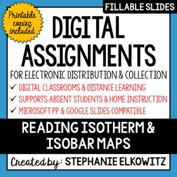 Preview of Reading Isotherm & Isobar Maps Digital Activities | Distance Learning