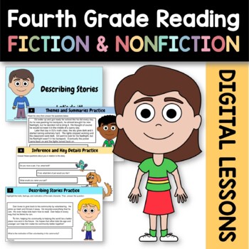 Preview of Fourth Grade Reading Bundle - Google Slides | 30% off  | Literacy Skills Review