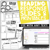 Reading Response Comprehension Digital Slides - Worksheets
