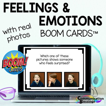 Preview of Real Photo Feelings and Emotions Boom Cards