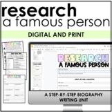 Distance Learning Research a Famous Person | Biography Wri