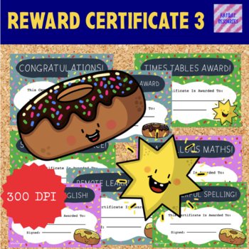 Preview of Distance Learning Reward Certificates Version 3