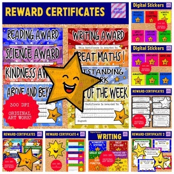 Preview of Distance Learning Reward Certificates And Digital Stickers Big Value Bundle