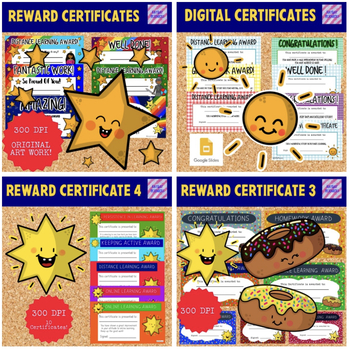 Preview of Distance Learning Reward Certificates Bundle