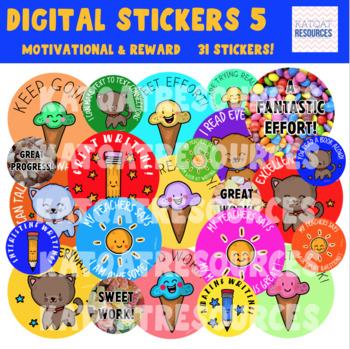 Preview of Distance Learning Rewards - Digital Sticker Bundle - B0001