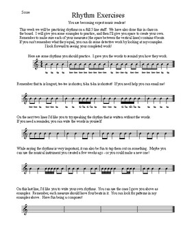 Preview of Distance Learning Rhythm Exercises