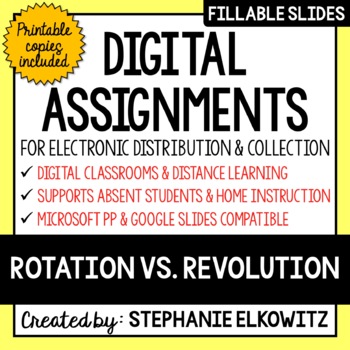 Preview of Rotation vs. Revolution Digital Activities | Distance Learning