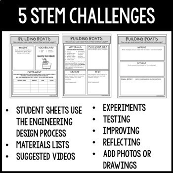 STEM at Home Set 1 Projects - Digital by Teachers Are Terrific | TpT