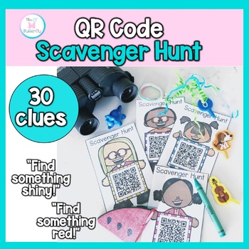 Preview of Distance Learning Scavenger Hunt : QR Scanning Cards