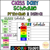 Daily Schedule Digital Google Slides Editable class schedule