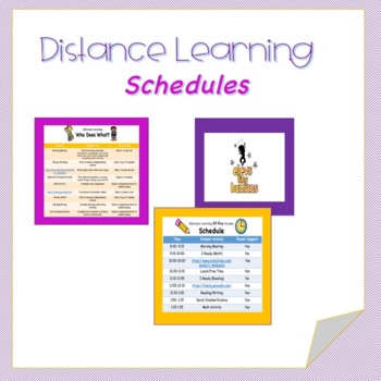 Preview of Distance Learning Schedules