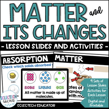 Preview of States of Matter and Changes in Matter Experiments, Activities, and Slides