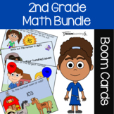 Second Grade Math Digital Task Cards Boom Cards™ Bundle | 