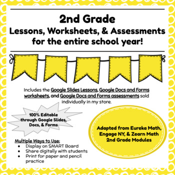 Preview of Digital & Printable Engage NY Grade 2 Math for the entire year!