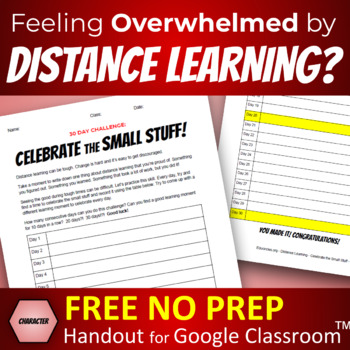Preview of Distance Learning: See the Good Challenge Handout for Google Classroom™