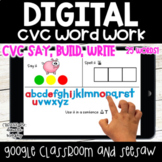 CVC Words Google Slides l SeeSaw Kindergarten Digital Word Work