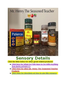 Preview of Sensory Details Descriptive Mini-Lesson